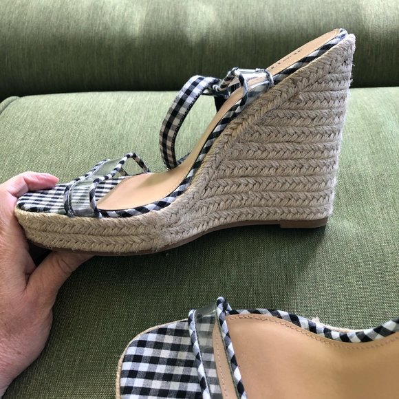 NWOT Just Fab "Looks to Thrill" Jute Wedge Sandal w/ Ankle strap 9M - Picture 6 of 12